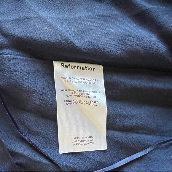 Reformation Womens Winslow Mademoiselle Wrap Maxi Dress Sz XS Navy Blue Floral - Picture 7 of 9